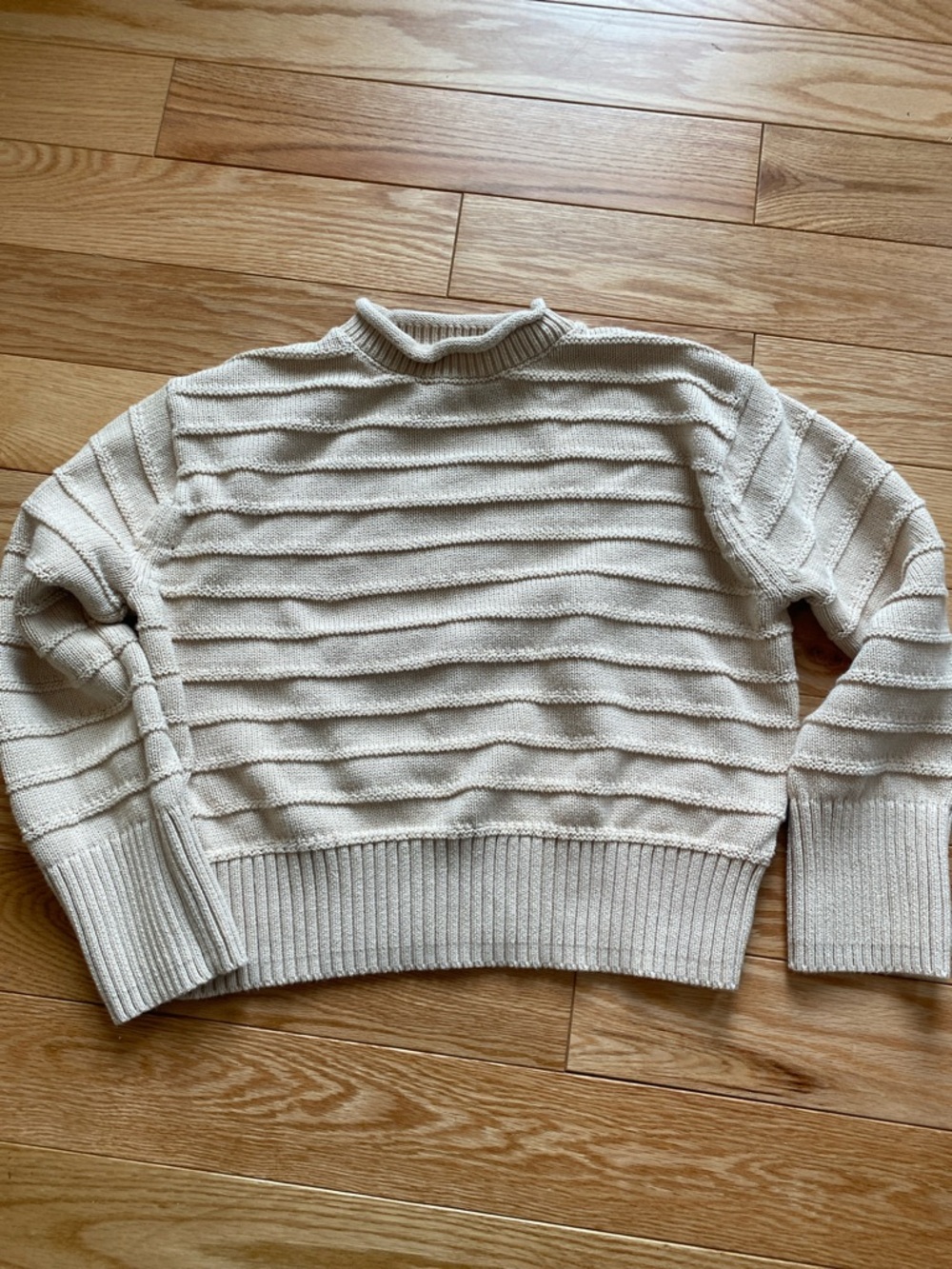 Womens Cream Cotton  Sweater
